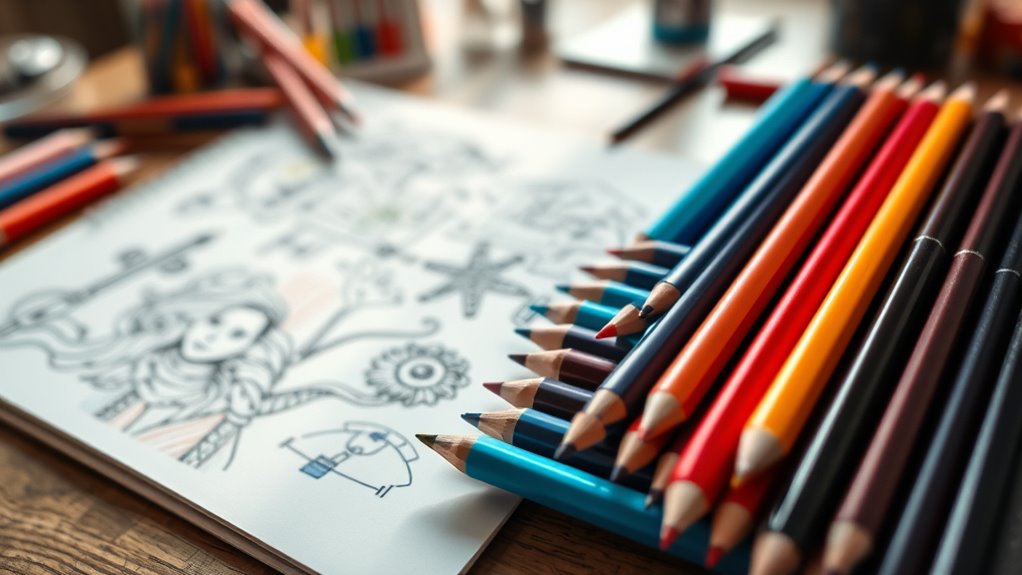 top colored drawing pens