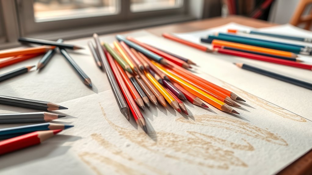 top colored pencil paper