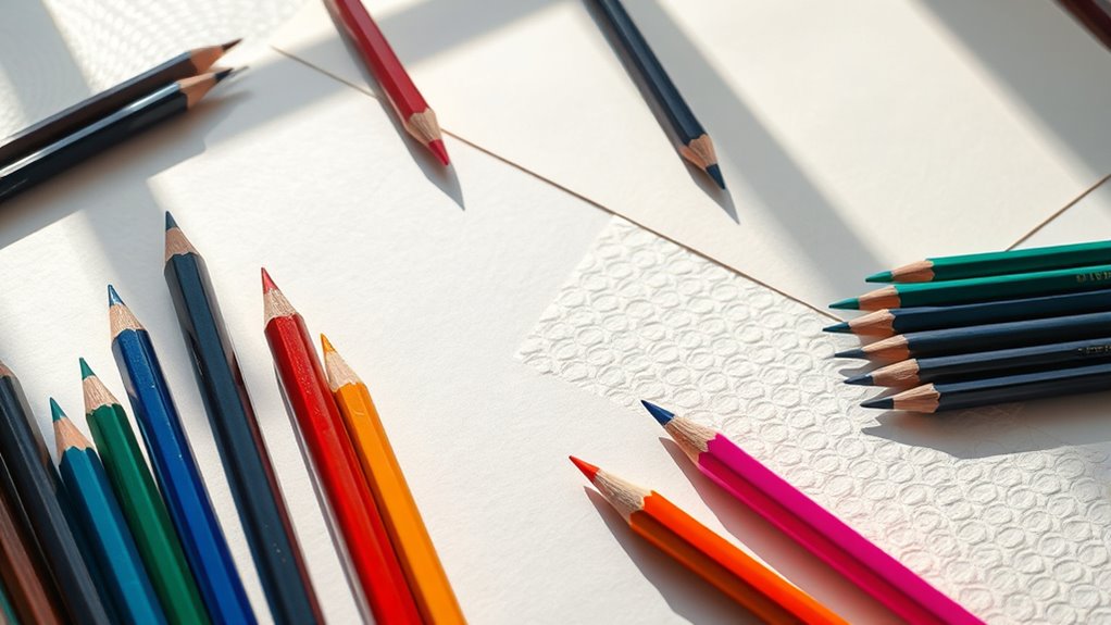 top colored pencil paper