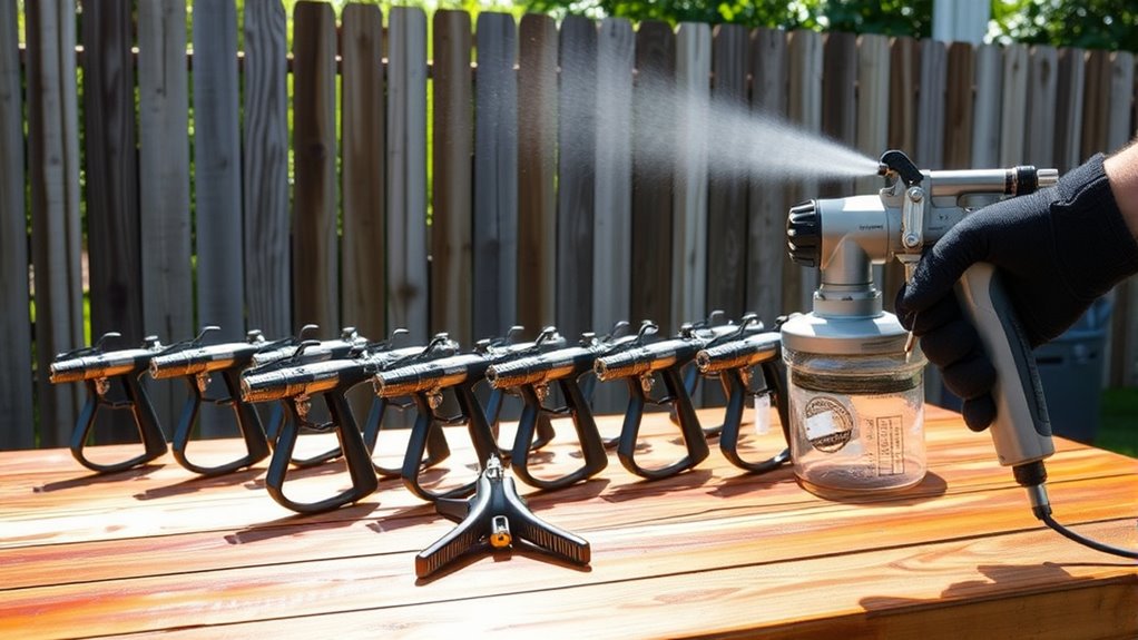 top fence staining sprayers