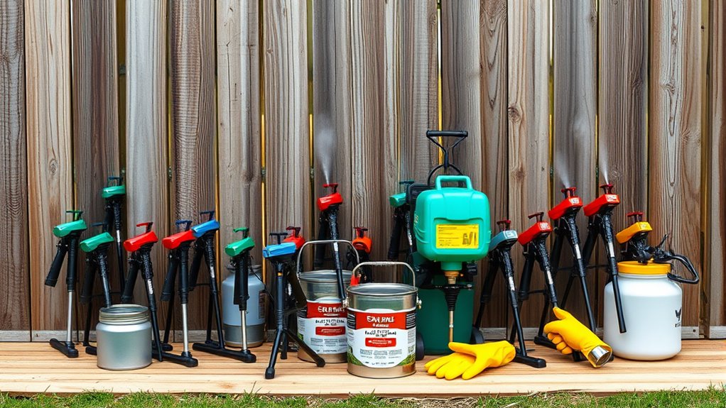 top fence staining sprayers