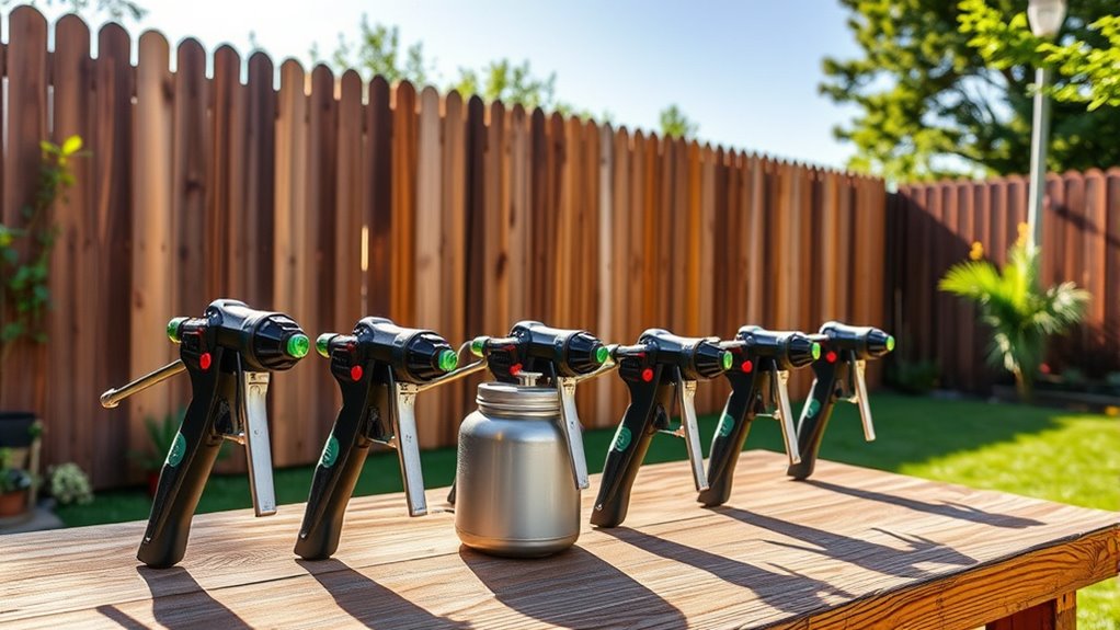 top fence staining sprayers