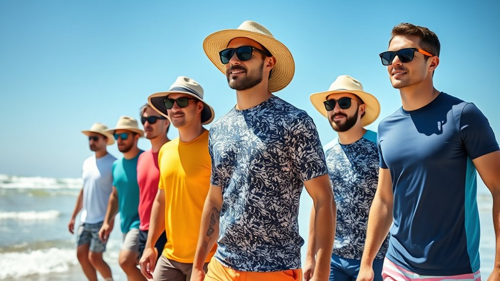 top men s upf swim shirts