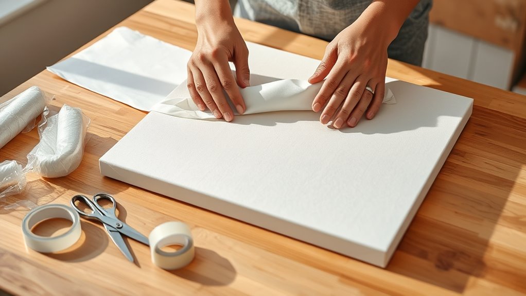 wrapping canvas art easily