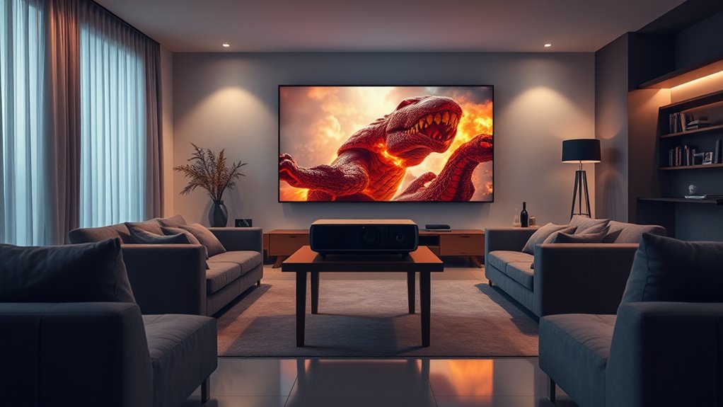 optimal projector screen distances