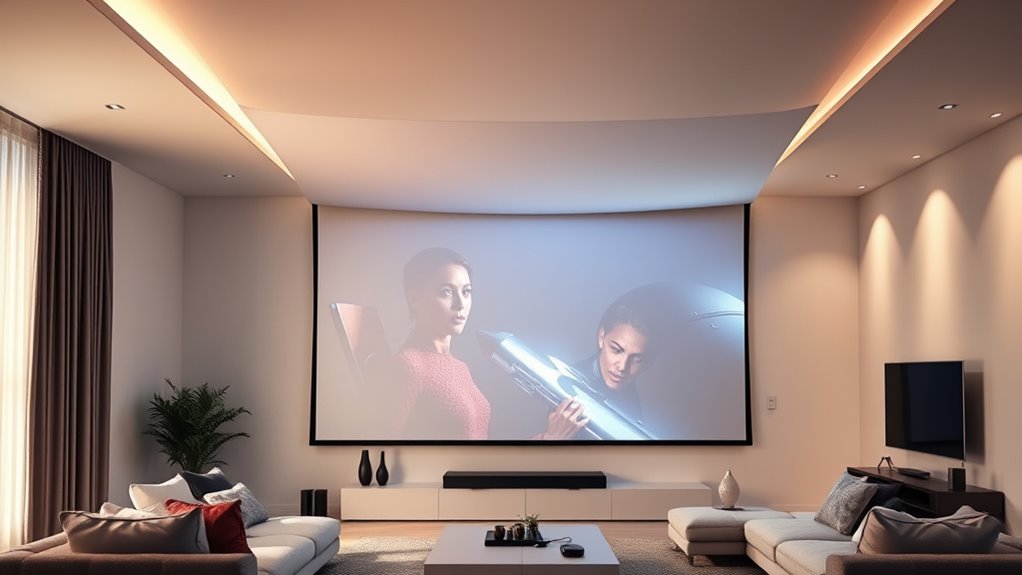 top electric projector screens