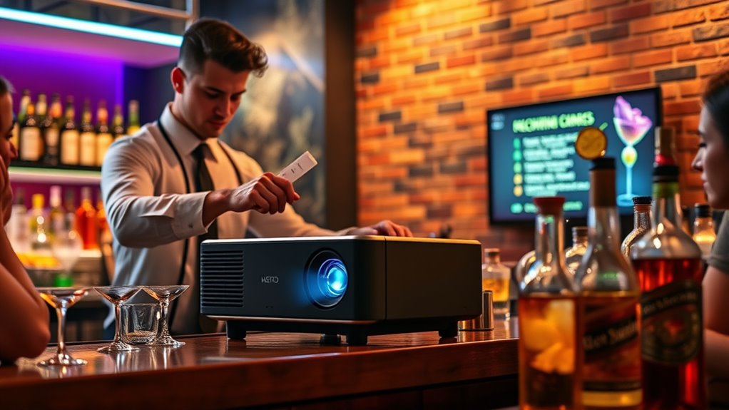 top portable projectors for bartenders