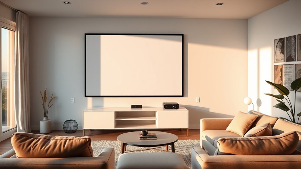 top short throw projector screens