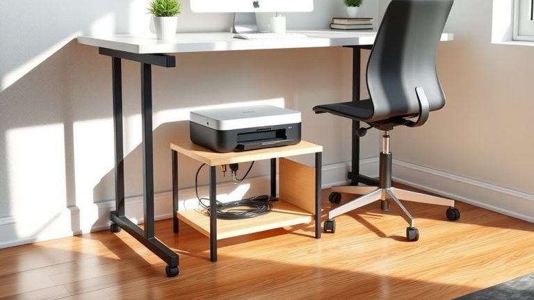 top under desk printer stands