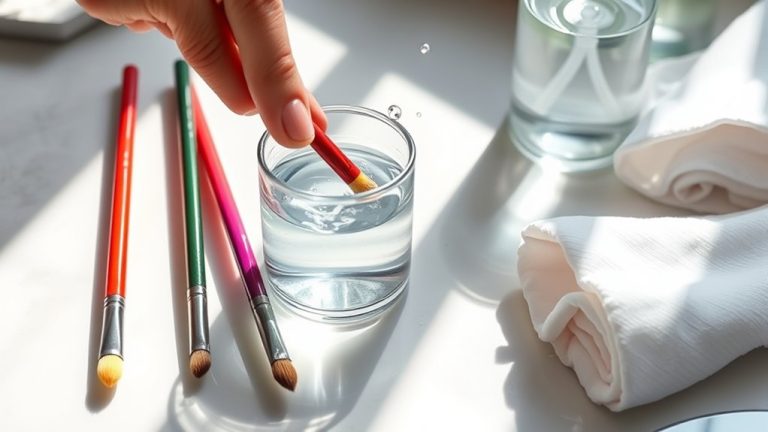 clean nail art brushes easily