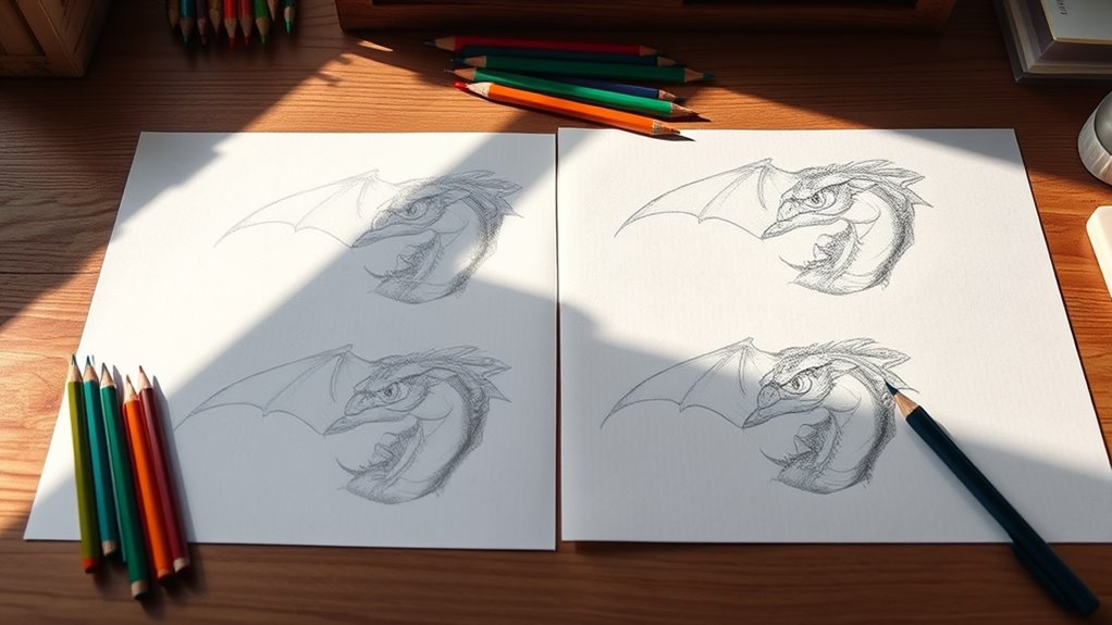 dragon drawing tutorial steps
