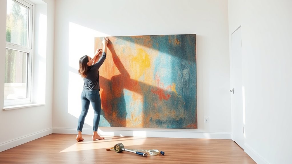 hang canvas art easily