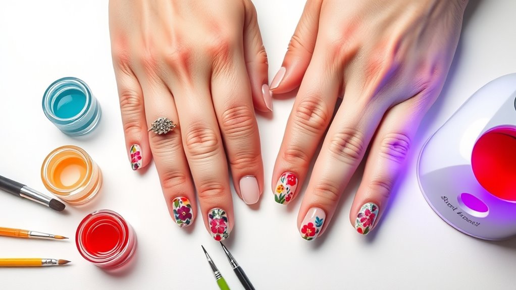 seven step nail art tutorial