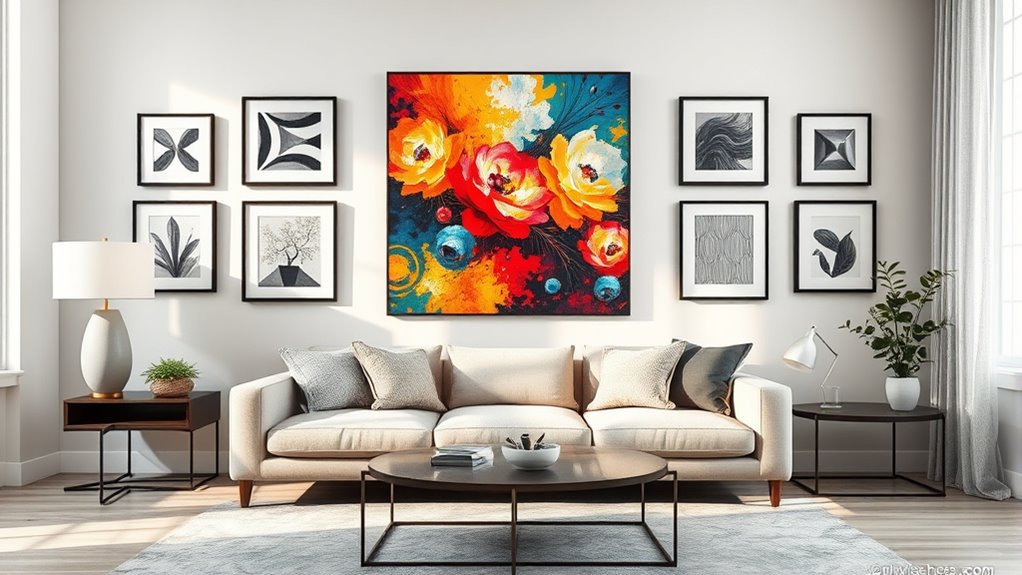 bold centerpiece sets balance