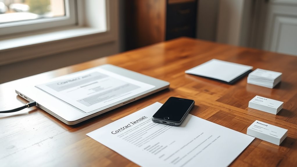 clear contracts and payments