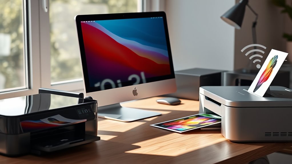 compatible efficient wireless printing