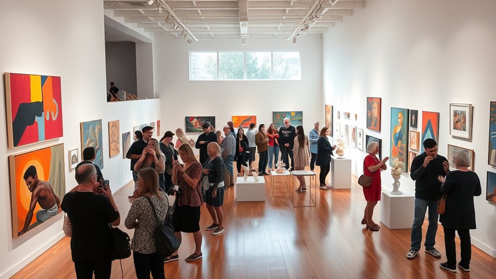 curated art display experience