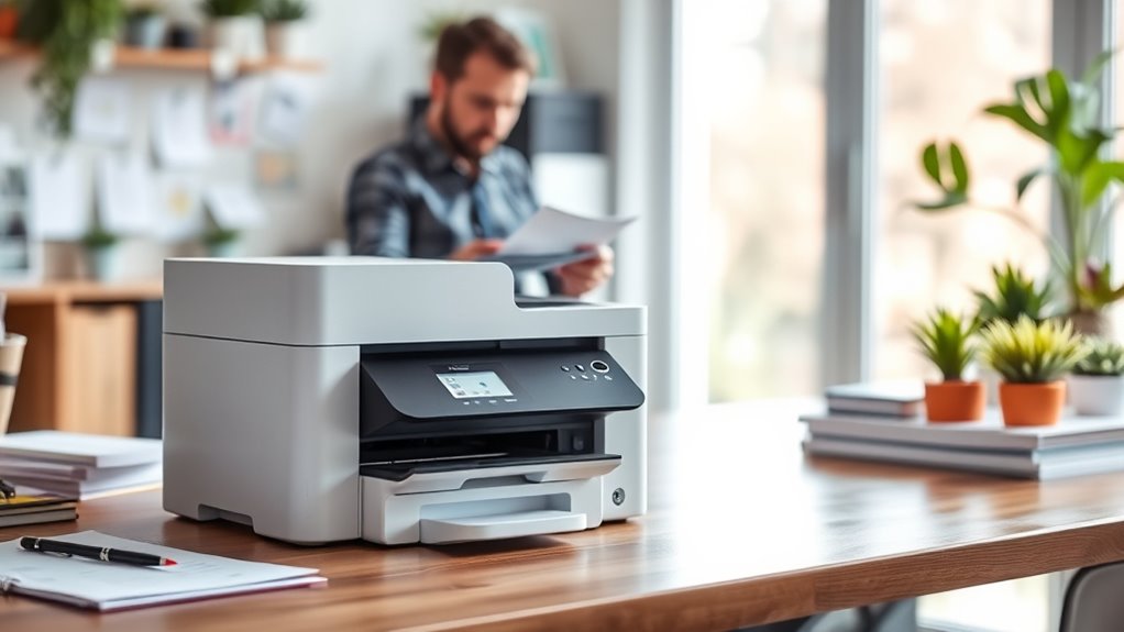 efficient connected space saving printer