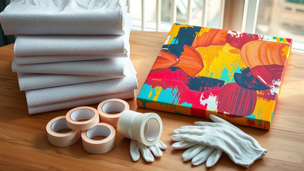 gather packing materials and supplies