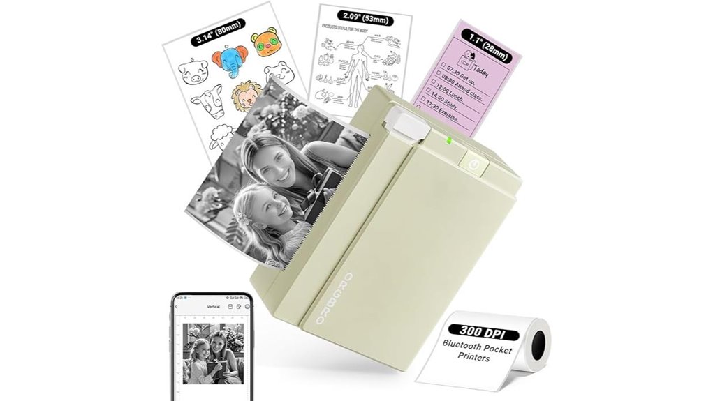 mini portable sticker printer