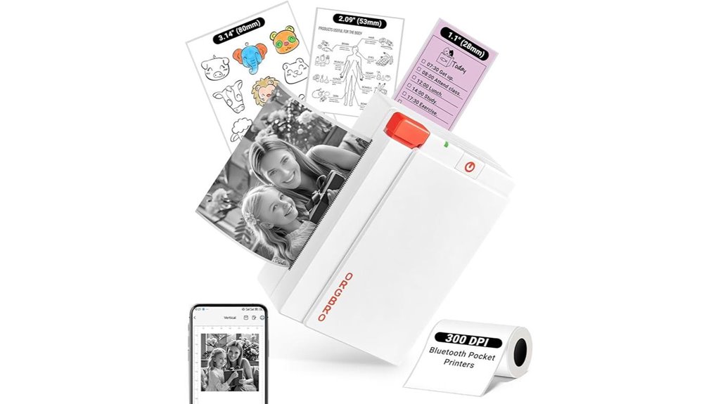 mini portable thermal printer