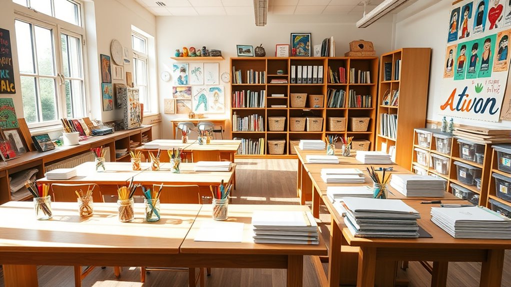 organized creative art space