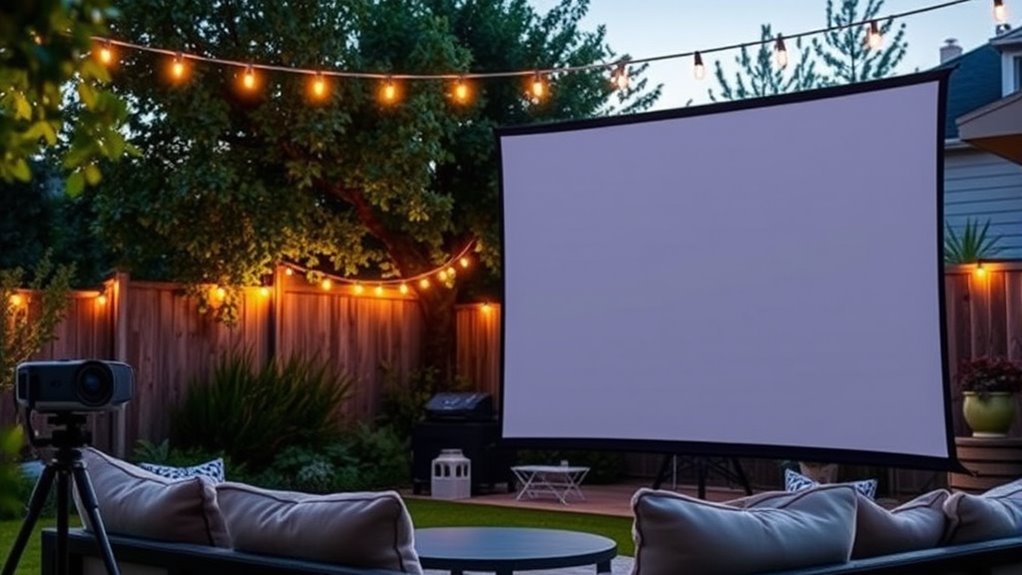 outdoor projector screen considerations