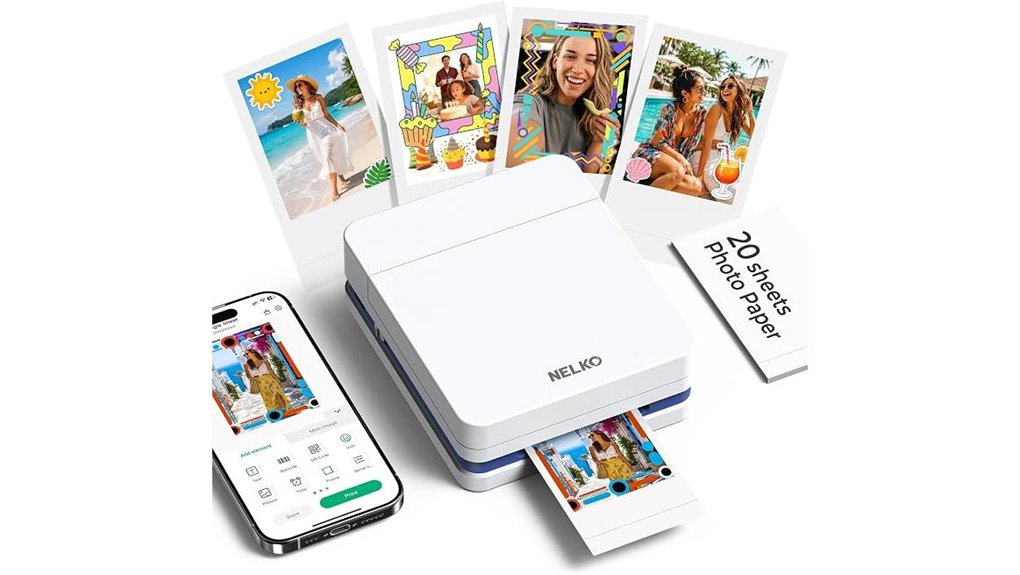 portable wireless photo printer