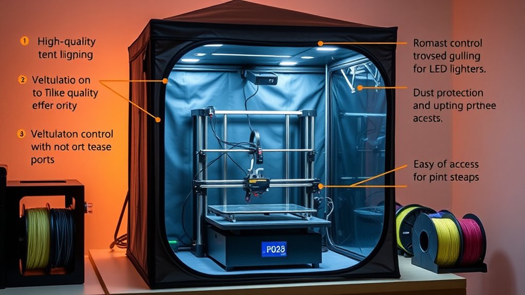 printer enclosure considerations checklist