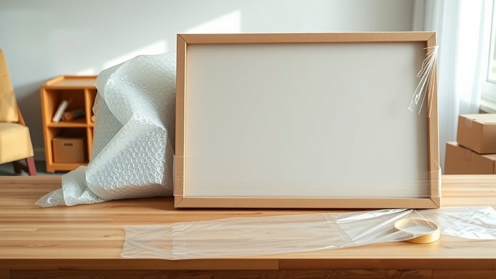 securely pack art carefully