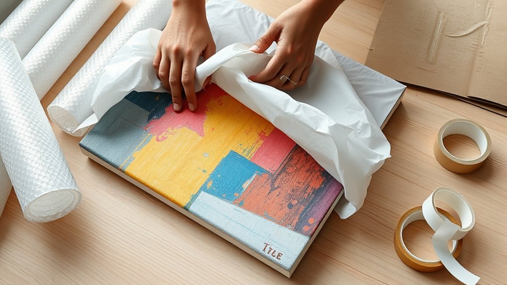 securely wrap and protect artwork