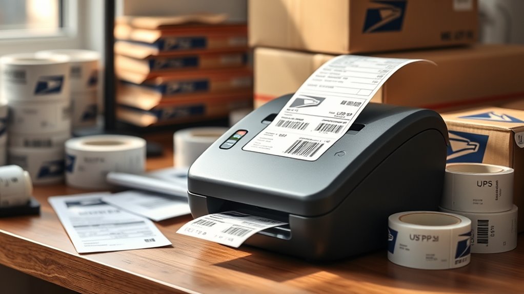 shipping label printer features