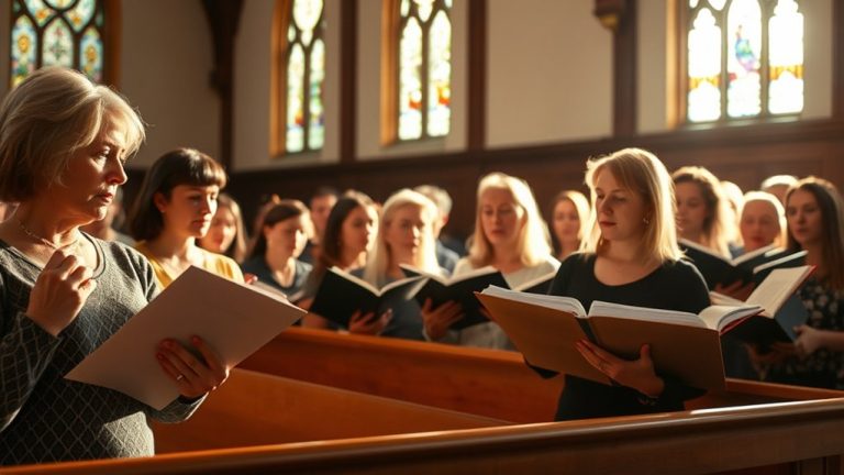 singing hymn in worship