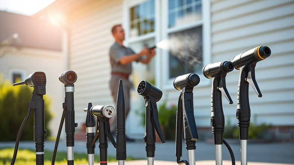 sprayer features for siding