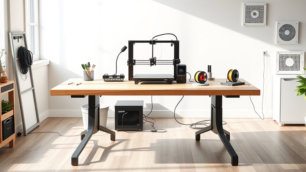 stable durable organized workspace