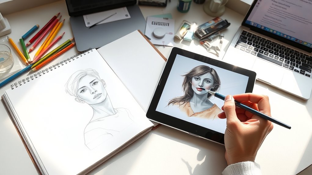 step by step art completion