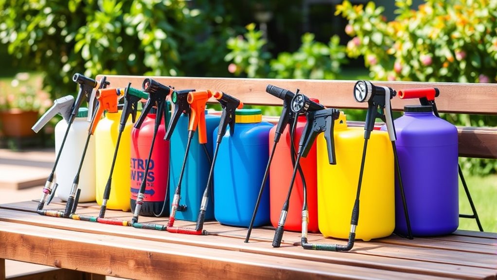 tank capacity and spray options