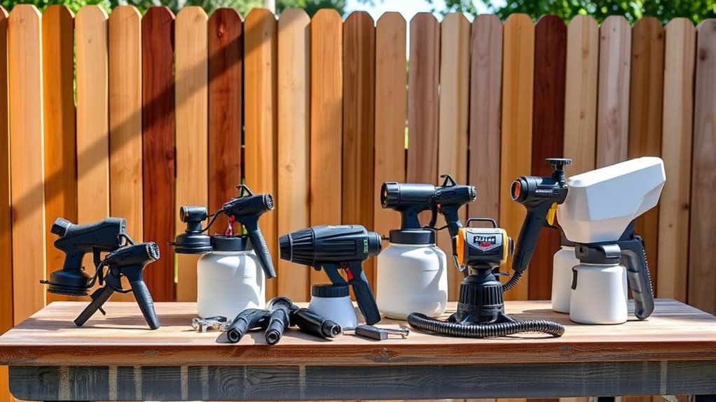 top fence staining sprayers