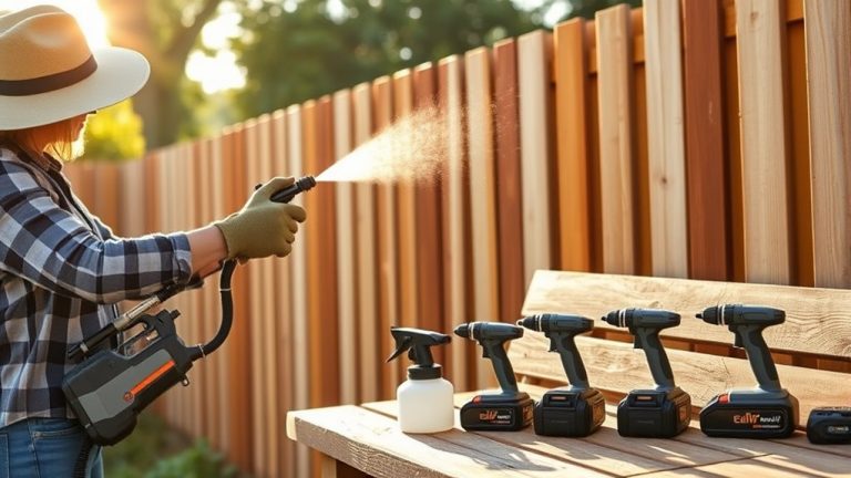 top fence staining sprayers
