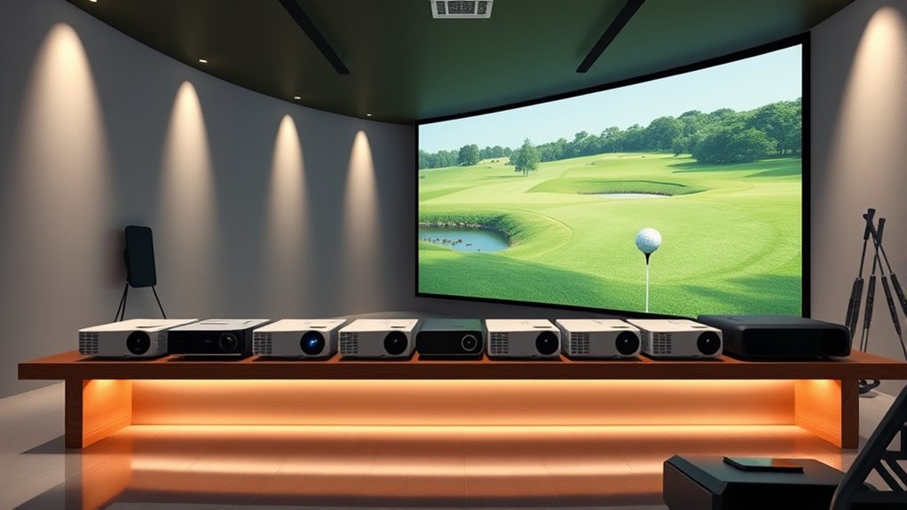 top golf simulator projectors