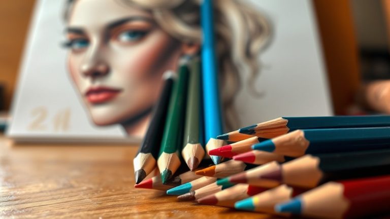 top portrait colored pencils