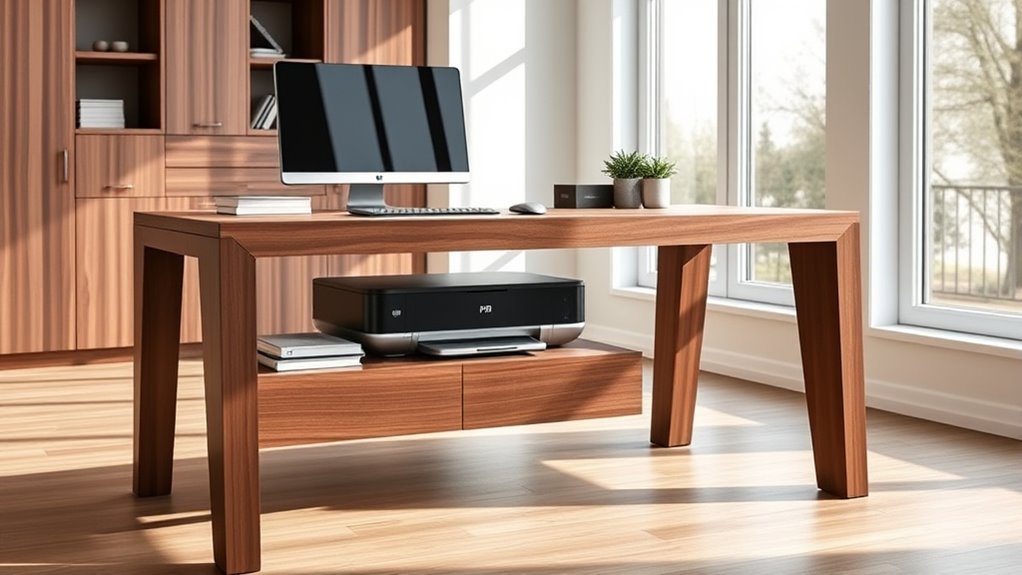 top printer shelf desks