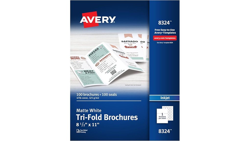 tri fold brochure with seals