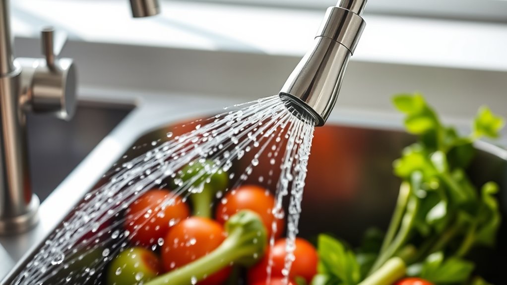 water pressure and spray options