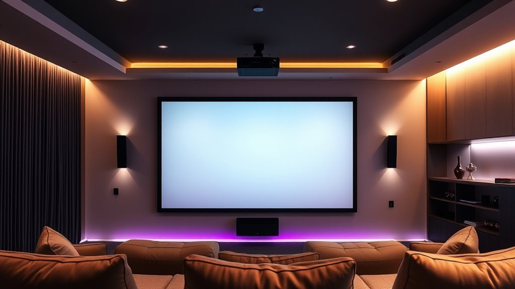 affordable fixed projector screens