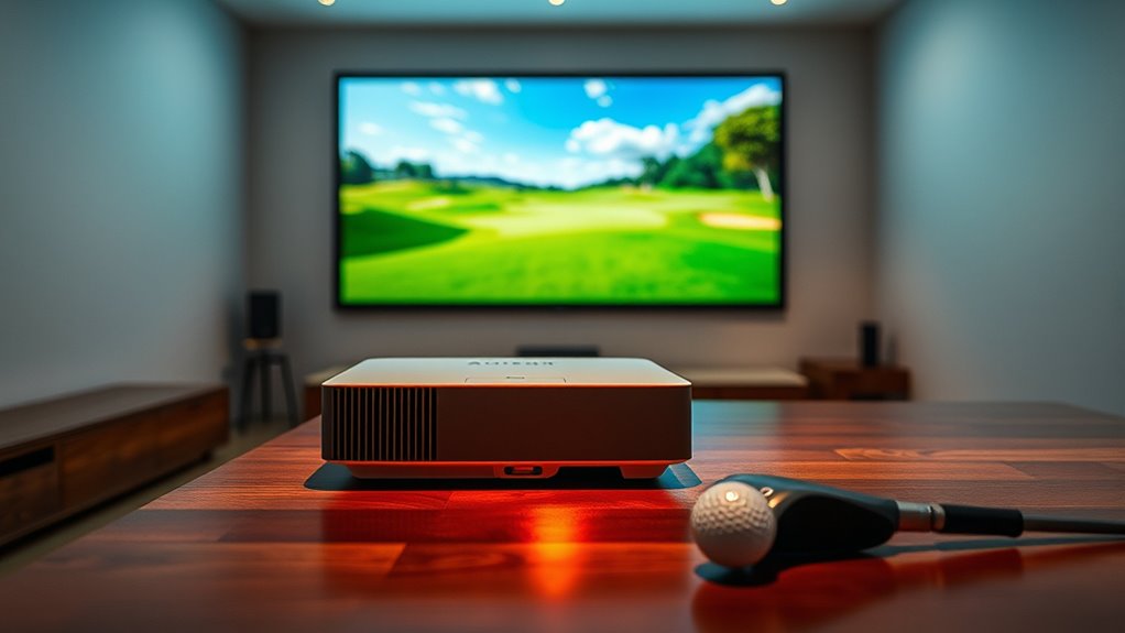 affordable golf simulation projector