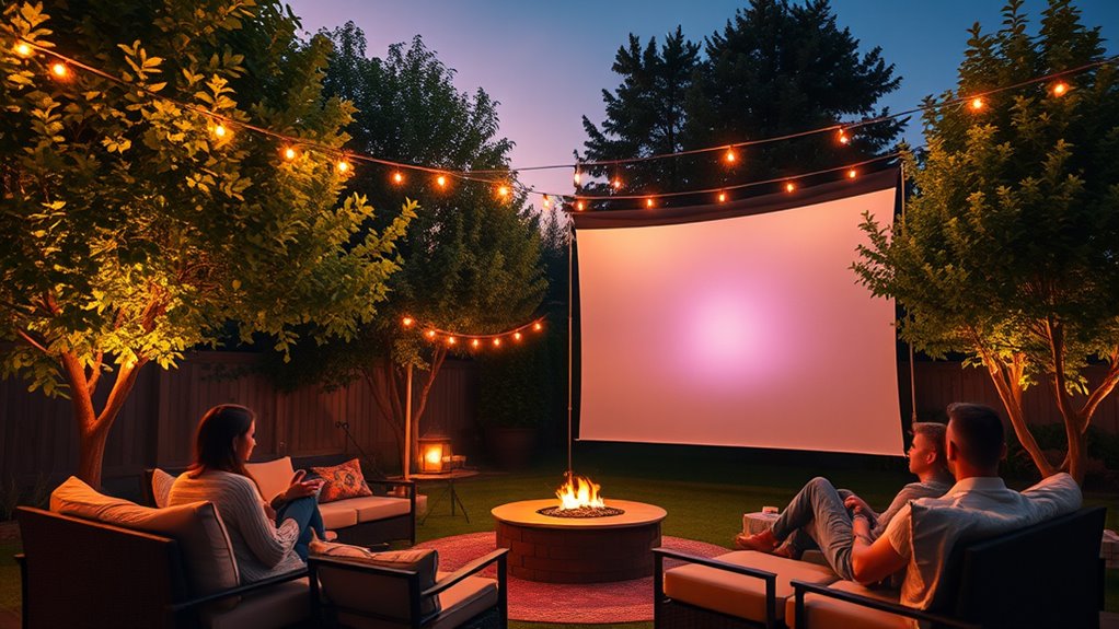 affordable outdoor movie screens