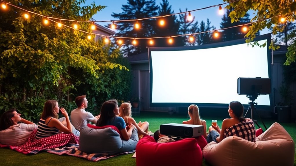 affordable outdoor projector screens