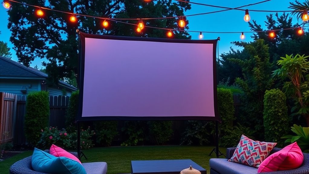 affordable outdoor projector screens