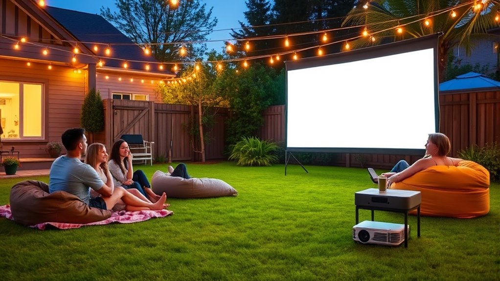 affordable outdoor projector screens